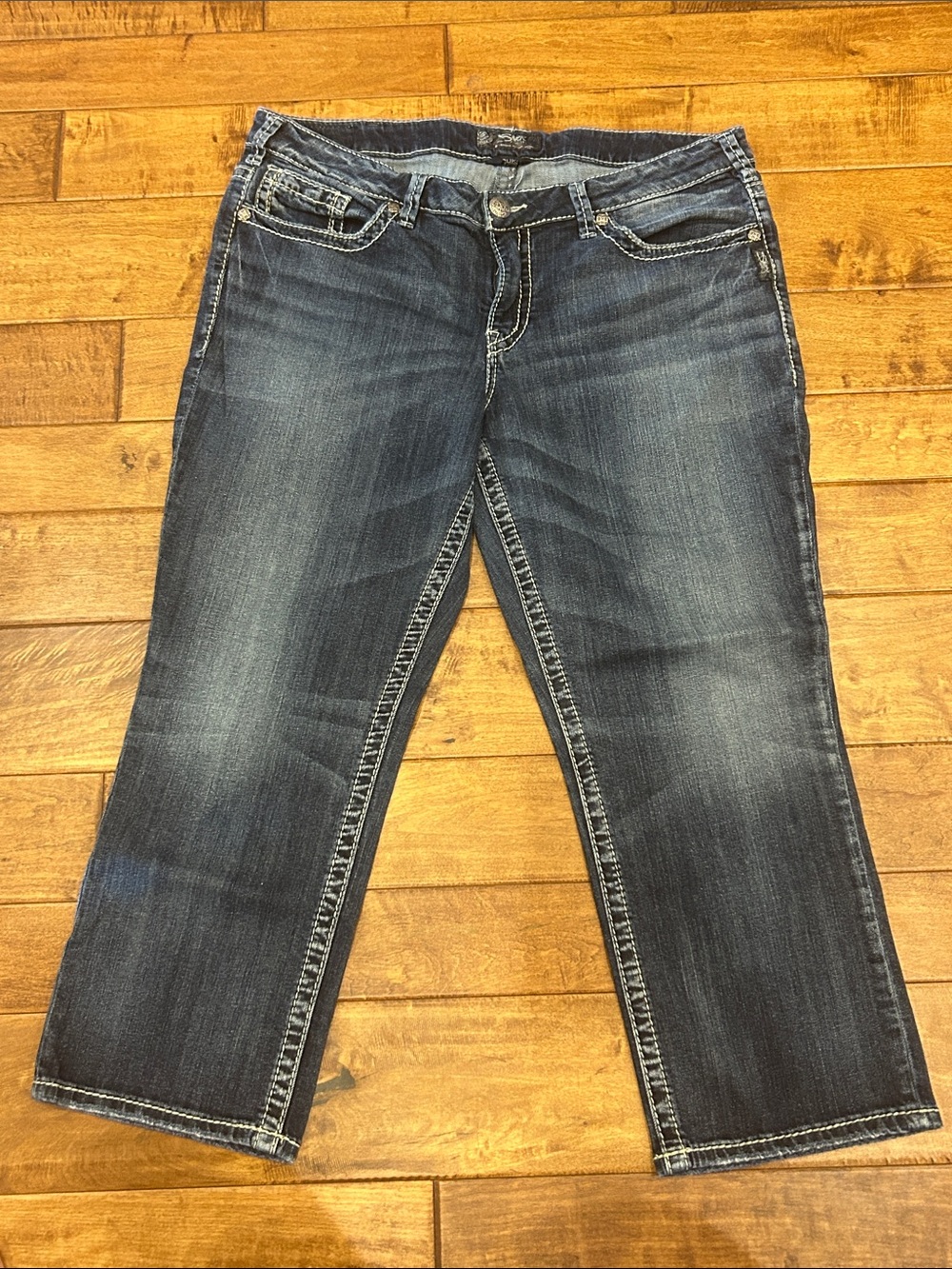 Women’s Dark Wash Straight Leg Jeans - Silver Brand